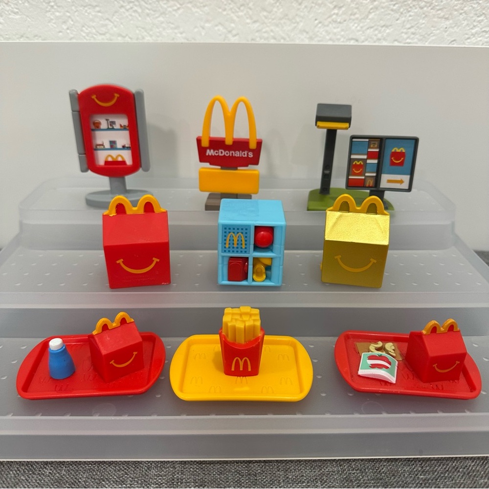 Lot of 9 Lil McDonald’s Happy Meal Toys with Book & Stickers